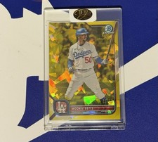 Bowman Chrome Sapphire Mookie Betts Gold Refractor #84 /50 Dodgers 2022