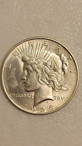 1926 D Peace Dollar - AU Details
