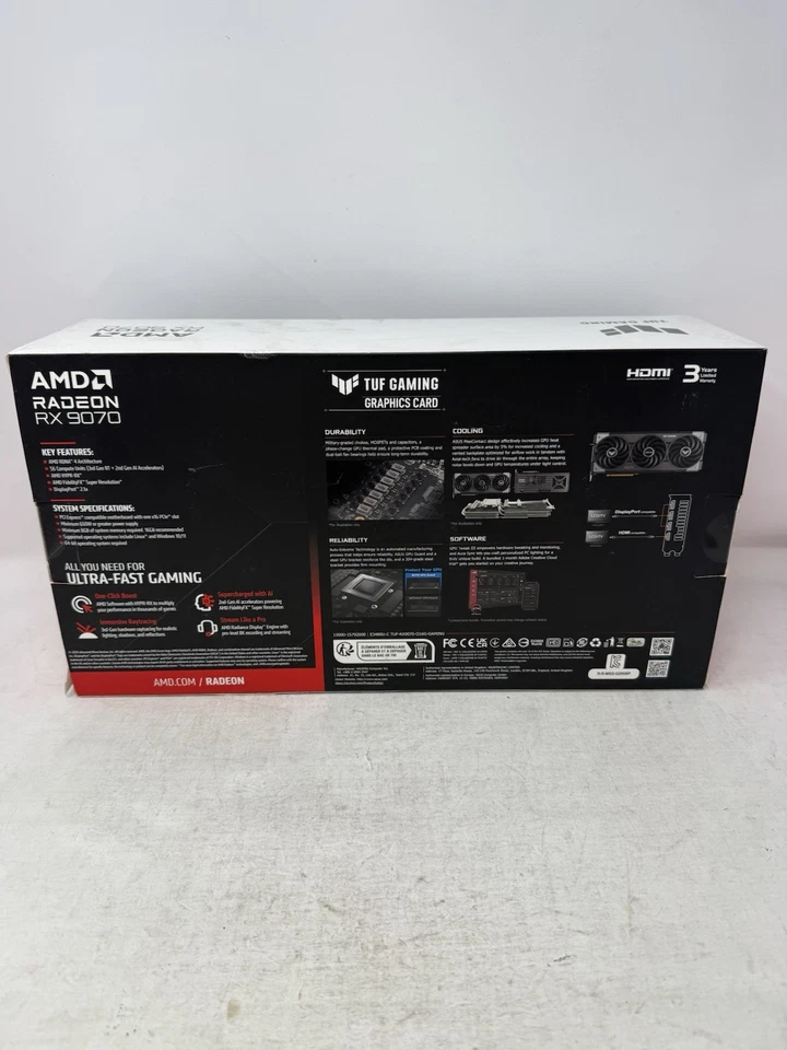 ASUS TUF Gaming Radeon RX 9070 OC Edition 16GB GDDR6 Gaming Graphics Card - Image 4 of 4