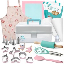 Tovla Jr. Unicorn Baking Set Real Baking Tools Girls Ages 6-12