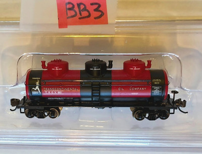 Bachmann Silver Series 3 Dome Tank Car Transcontinental Oil CO. N scale