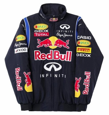 Red Bull Vintage Racing F1 Teamjacke Infiniti Pepe Jeans Geox Casio Pirelli