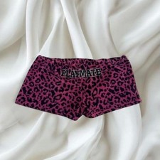Playboy playmate pink cheetah print mini shorts y2k vintage mcbling
