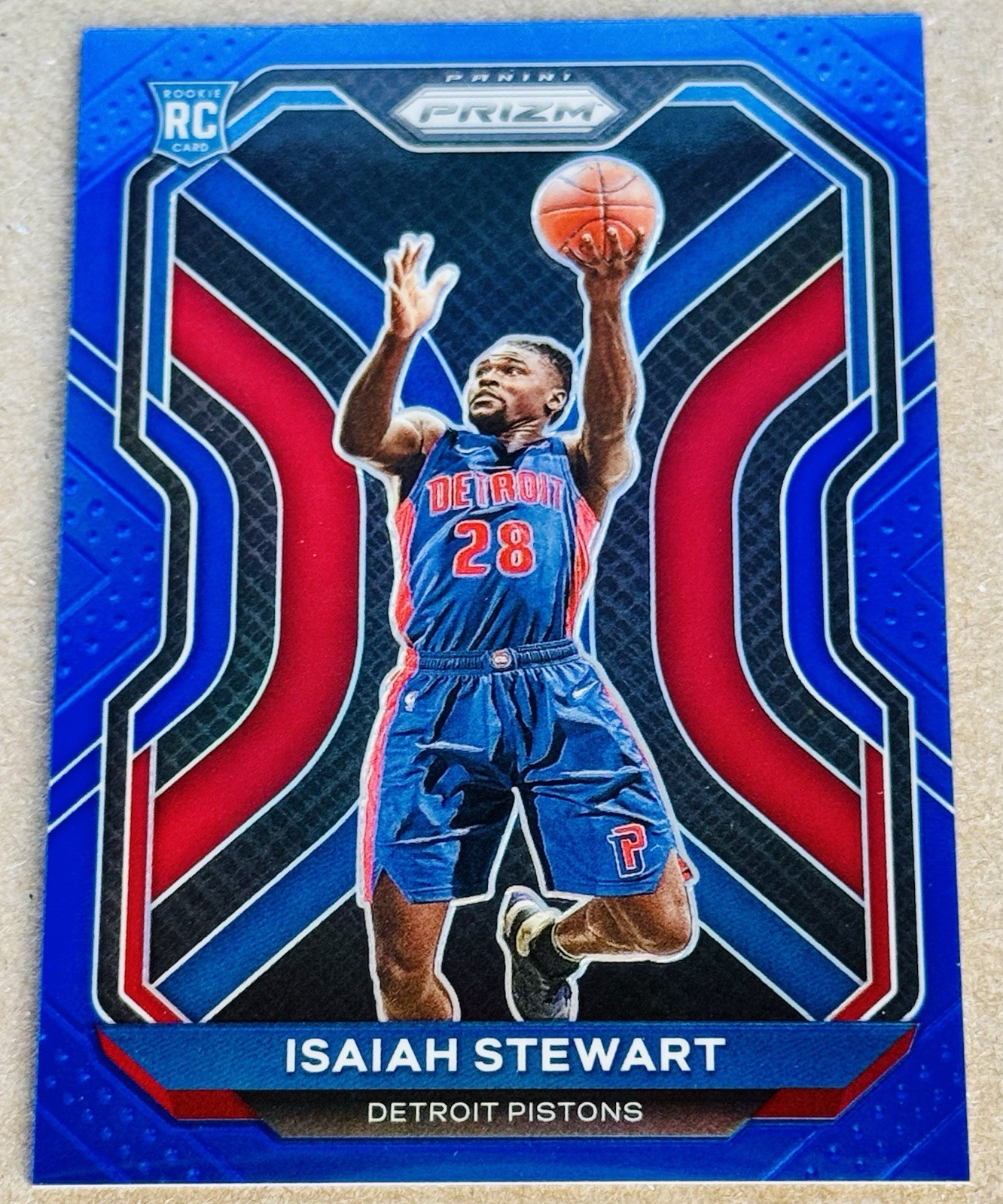 2020-21 PANINI PRIZM #254 ISAIAH STEWART ROOKIE RC BLUE PRIZM /199 NM+ BEET STEW