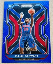 2020-21 PANINI PRIZM #254 ISAIAH STEWART ROOKIE RC BLUE PRIZM /199 NM+ BEET STEW