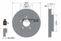 2 X Bremsscheibe Textar 92270803 FüR Mitsubishi