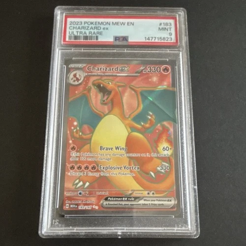 Pokemon TCG Charizard ex 183/165 SV 151 Ultra Rare Holo ENG 2023 PSA 9