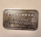 Vintage US 1980s Engelhard Bar (1) One Troy Ounce 999 1 Toz #PJ 74173