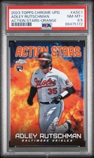 2023 TOPPS CHROME UPDATE ACTION STARS #ASC1 ADLEY RUTSCHMAN 16/25 PSA 8.5