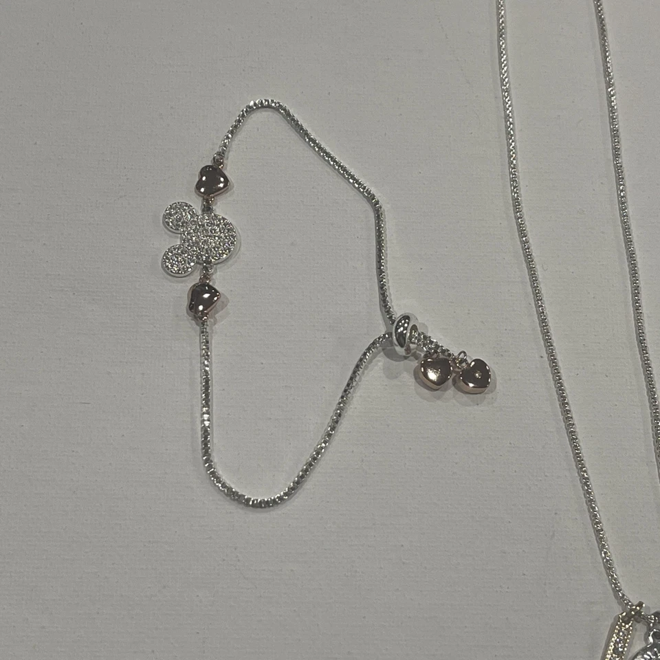 Disney Tono Plata Surtido Joyería Collar, Pulsera, Colgante,  Paquete 3 Piezas  Foto 2 de 4