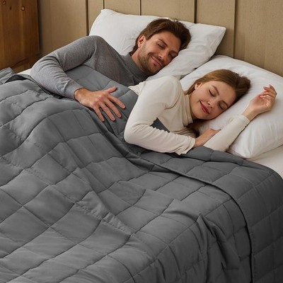 Weighted Blanket for Adults 25lbs, 88''x104'', Cal King Cooling Heavy Throw Bla...