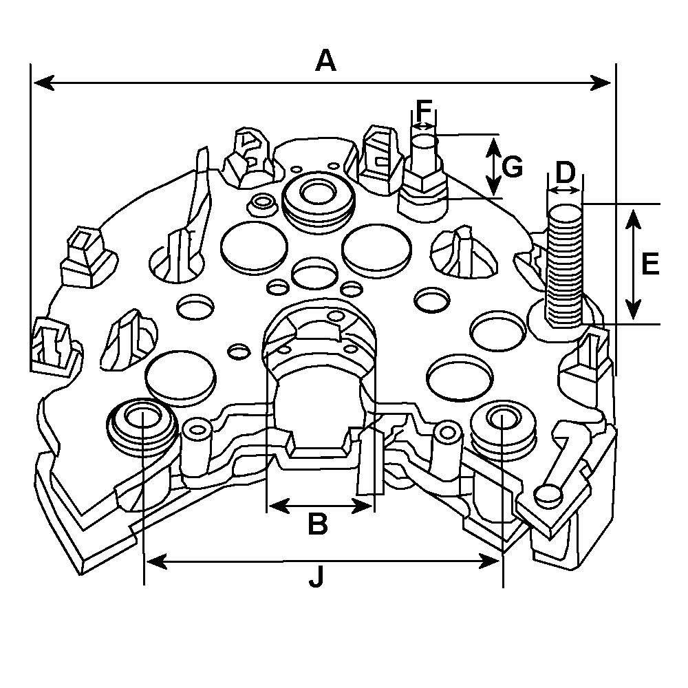 Für HC-CARGO CAR237648 Rectifier, alternator CAR237648 Voltage regulator (14V,