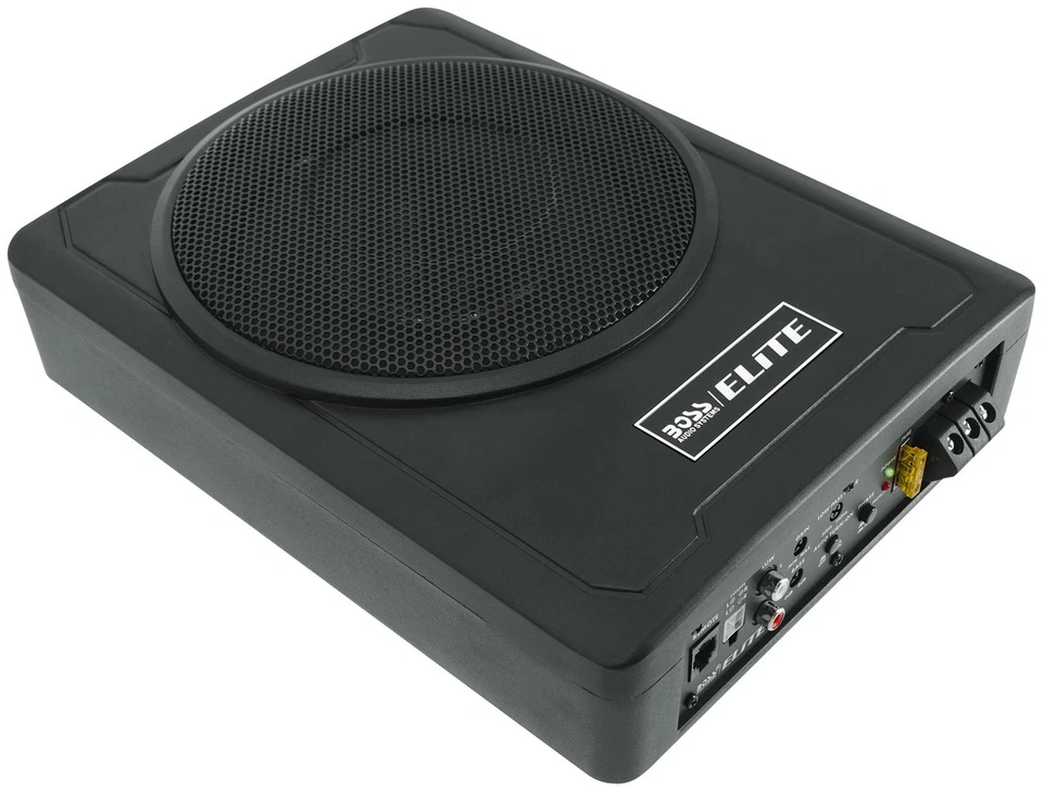 Subwoofer amplificado Boss Audio SLIM8 8" 800W alimentado debajo del asiento para automóvil Foto 3 de 4