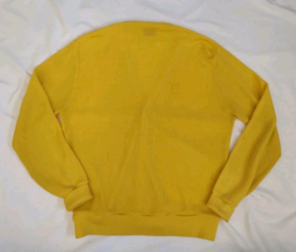Cárdigan Suéter Puritano Vintage Años 60 The Sporting Life Amarillo Brillante Para Hombre Talla L Foto 3 de 4