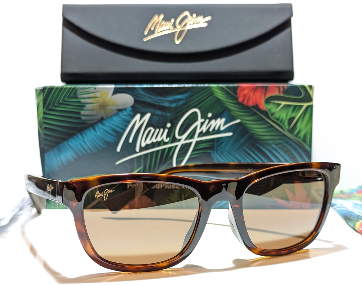 NEW Maui Jim Kapii Shiny Dark Havana Polarized HCL Bronze