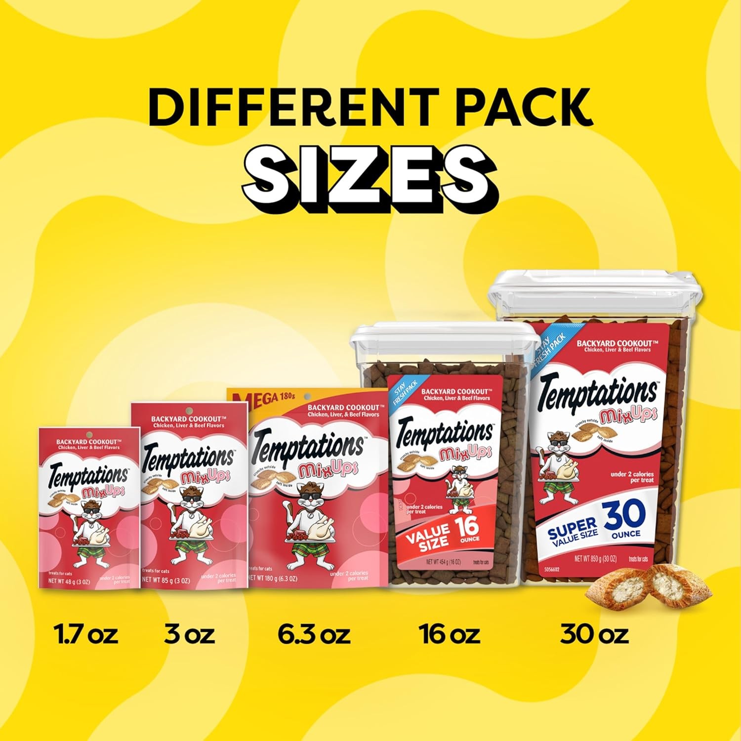 Temptations MixUps Backyard Cookout Flavor Crunchy and 1.88 Pound (Pack of 1) 