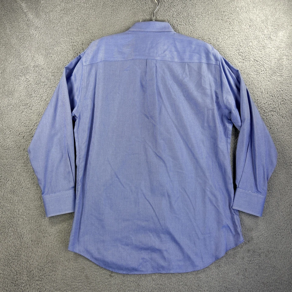 Camisa Peter Millar Para Hombres Grande Azul Nanoluxe Fácil Cuidado Real Oxford Vestido Oficina Foto 3 de 4