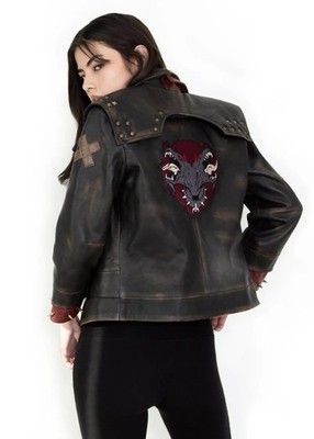 Vi Arcane Bomber Jacket Women | LOL Pit Fighter Leather Jacket | Arcane Season 2