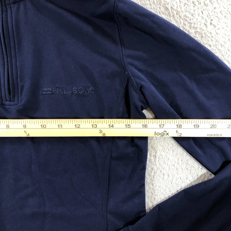 Pullover Billabong Technical Fleece para mujer XS azul marino cuarto cremallera elástico Foto 3 de 4