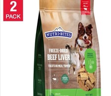 2 PACK - Canature Nutribites Freeze Dried Beef Liver Dog  Cat Pet Treat 27 oz