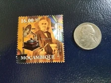 Thomas Edison American inventor 2012 Mocambique Perforated Stamp (d)
