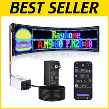 Bright Programmable LED Sign 31''x8'' Custom Text