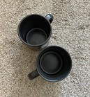 Pottery Barn Scary Squad Halloween Ghost Mugs Set Of 2 Black Stoneware Mugs GC+ — photo 8