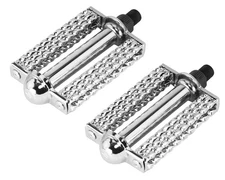 Chrome Bicycle Pedals DTRIPLE SQUARE TWISTED  1/2" Spindle Lowrider Cruiser Bike