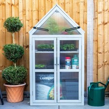 Grow It Wooden Growhouse Dove Grey Protects Young Plants Seedling