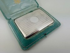 SOLID STERLING SILVER SPLENDID EDWARDIAN CARD CASE BIRMINGHAM 1905 CASED 91G