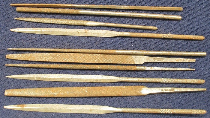 10 MACHINIST FILES 5" DIE MAKER JEWELER GUNSMITH NICHOLSON & ASSORTED