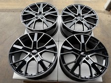 Kudo Racing Extort 19x8.5 5x114.3 5x4.5 Black Wpolish Face Wheels Rims Set Of 4