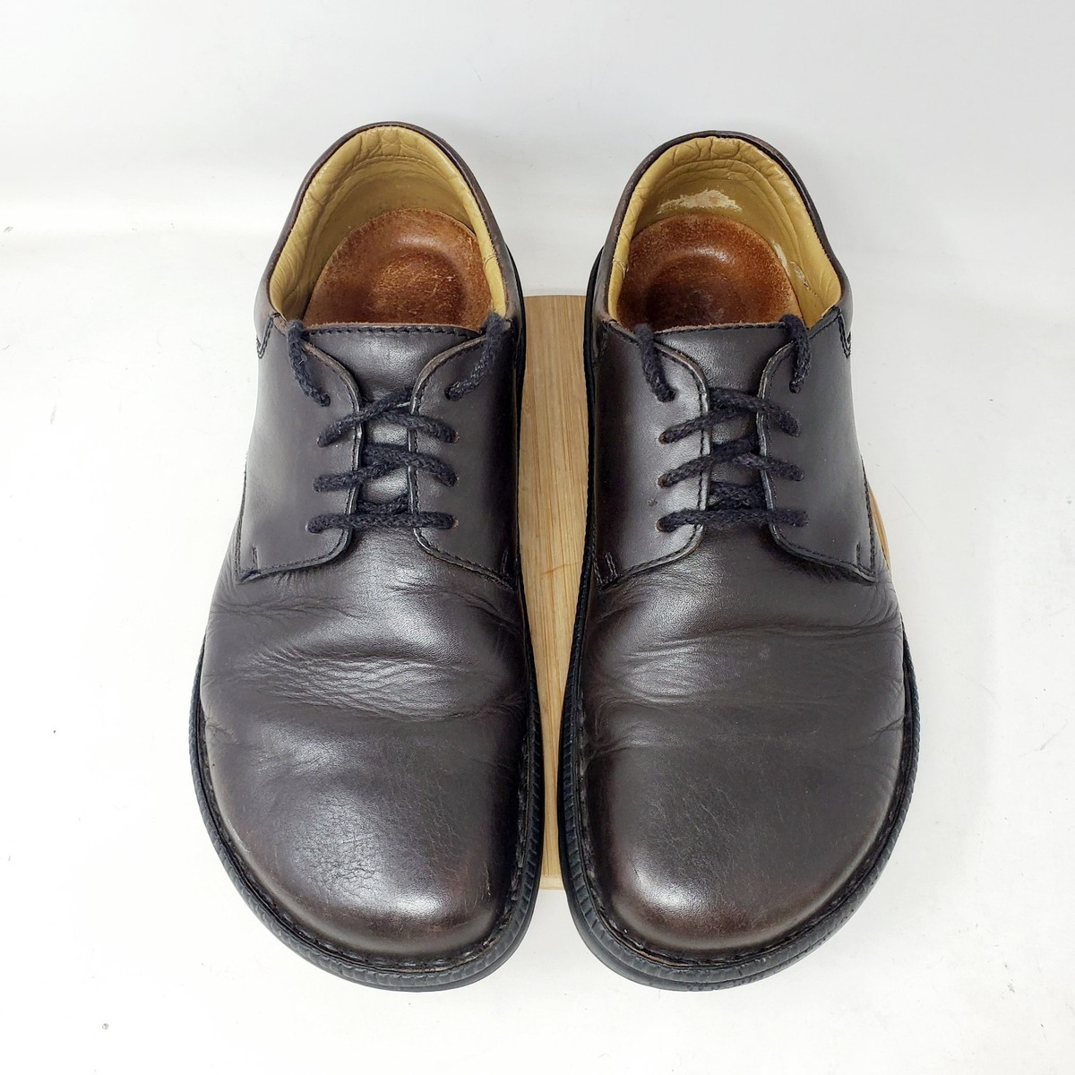 Birkenstock Footprints Shoes Mens 44 Brown Leather Lace Up Comfort