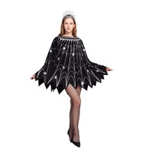 Spooktacular Creations Spider Costume Adult Woman, Halloween Poncho Costume XL