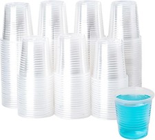 100 Pack 3 oz Bathroom Plastic Cups, Disposable Mouthwash Cups, Samll Plastic