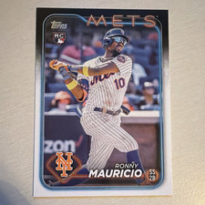 Topps 2024 Series 1 Ronny Mauricio New York Mets Rookie Base Set Card #224. rookie card picture