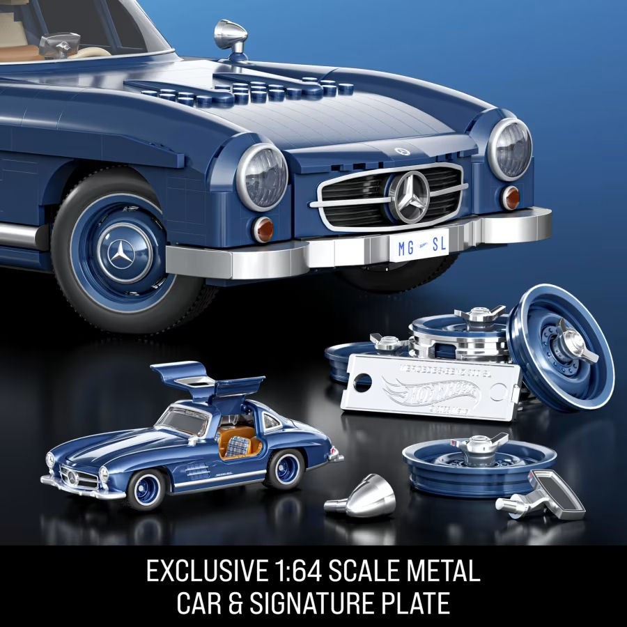 Mattel Brick Shop Hot Wheels - Mercedes-Benz 300 SL - 1600 Pieces