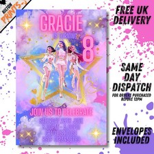 KPop Demon Hunters Birthday Party Invitations Invites Includes Envelopes x12