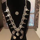 Estate Sales Genuine CARICO LAKE Turquoise Squash Blossom Necklace — photo 6