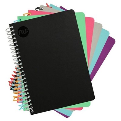 Nu Spectrum spiralgebundenes A4 Notizbuch, 100 Seiten, verschiedene Farben, Büro, Zuhause