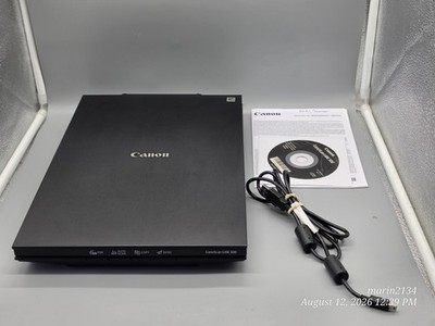 Canon CanoScan LiDE 300 Color Image Scanner K10486 Black w/Cables. Tested