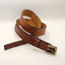 Vintage Frye Leather Belt Brown Size 28 USA Distressed Patina Western Workwear