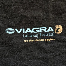 Vintage 90s Viagra T-Shirt Promo Pfizer Let the Dance Begin Large