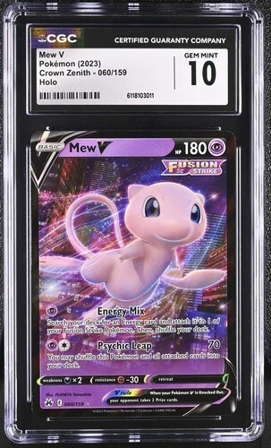 ✨✨ CGC 10 Mew V 060/159 Crown Zenith Full Art Double Rare Pokemon Card