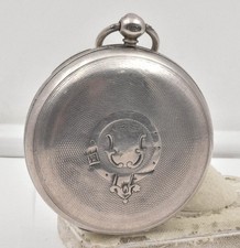 Antique Sterling Silver Cooper  Co. Railway Key wind/Set FUSEE Pocket watch UK