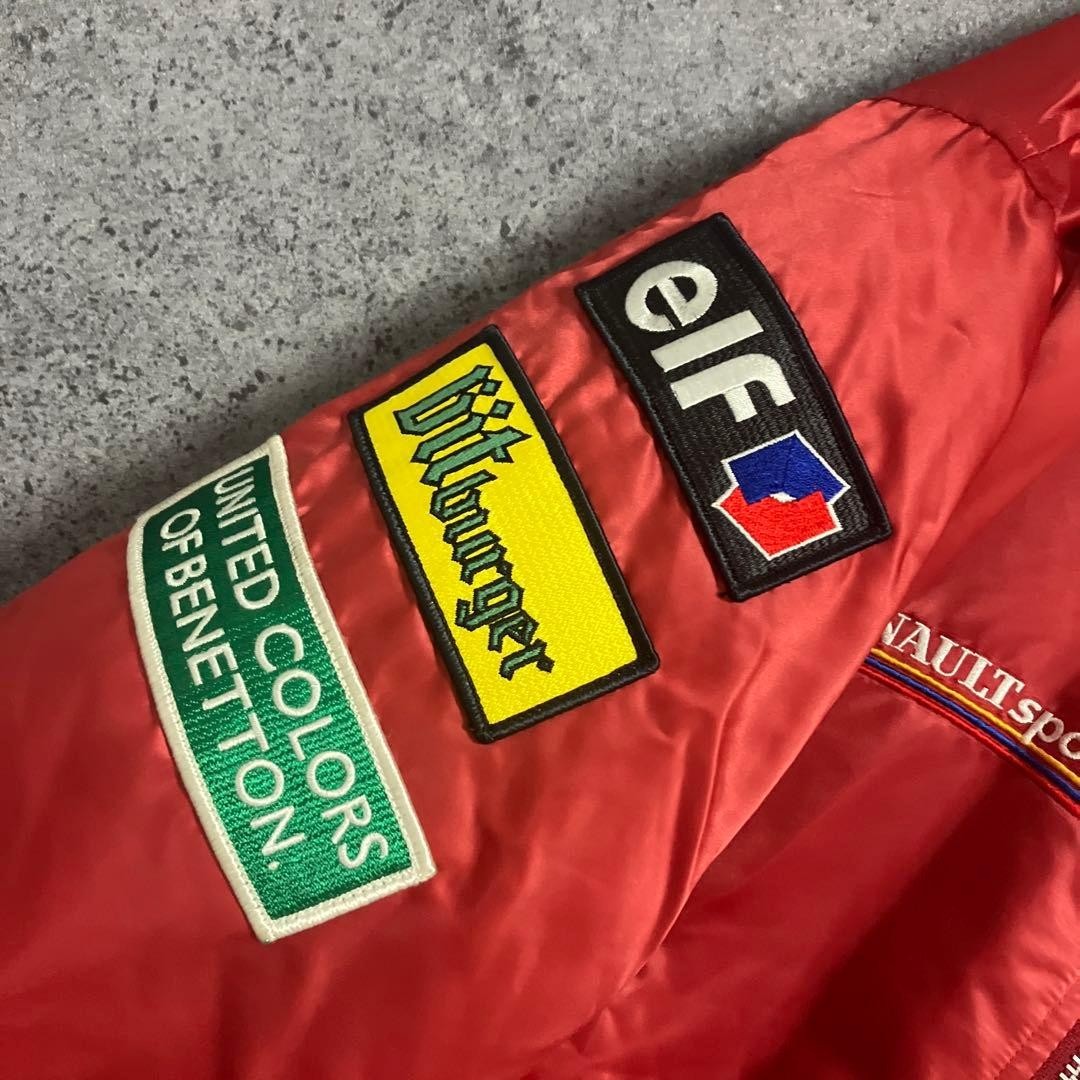 Old Clothes Vintage 80S Benetton F1 Varsity Jacket No.sj1459 Red Size 48 From JP image 5