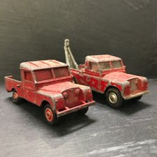 Vintage Corgi Toys Land Rover 109" W.B Die Cast Trucks Two Red Trucks