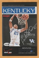 Anthony Davis Kentucky Wildcats AUTO Signed 2012 Program NCAA Champs JSA COA