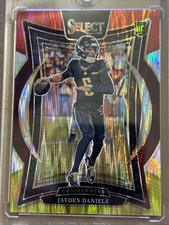 2024 Select Jayden Daniels RC Red and Yellow Prizm Shock #26