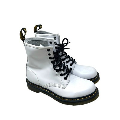 Dr. Martens 1460 Smooth Leather Lace-Up Boots White Size US 7